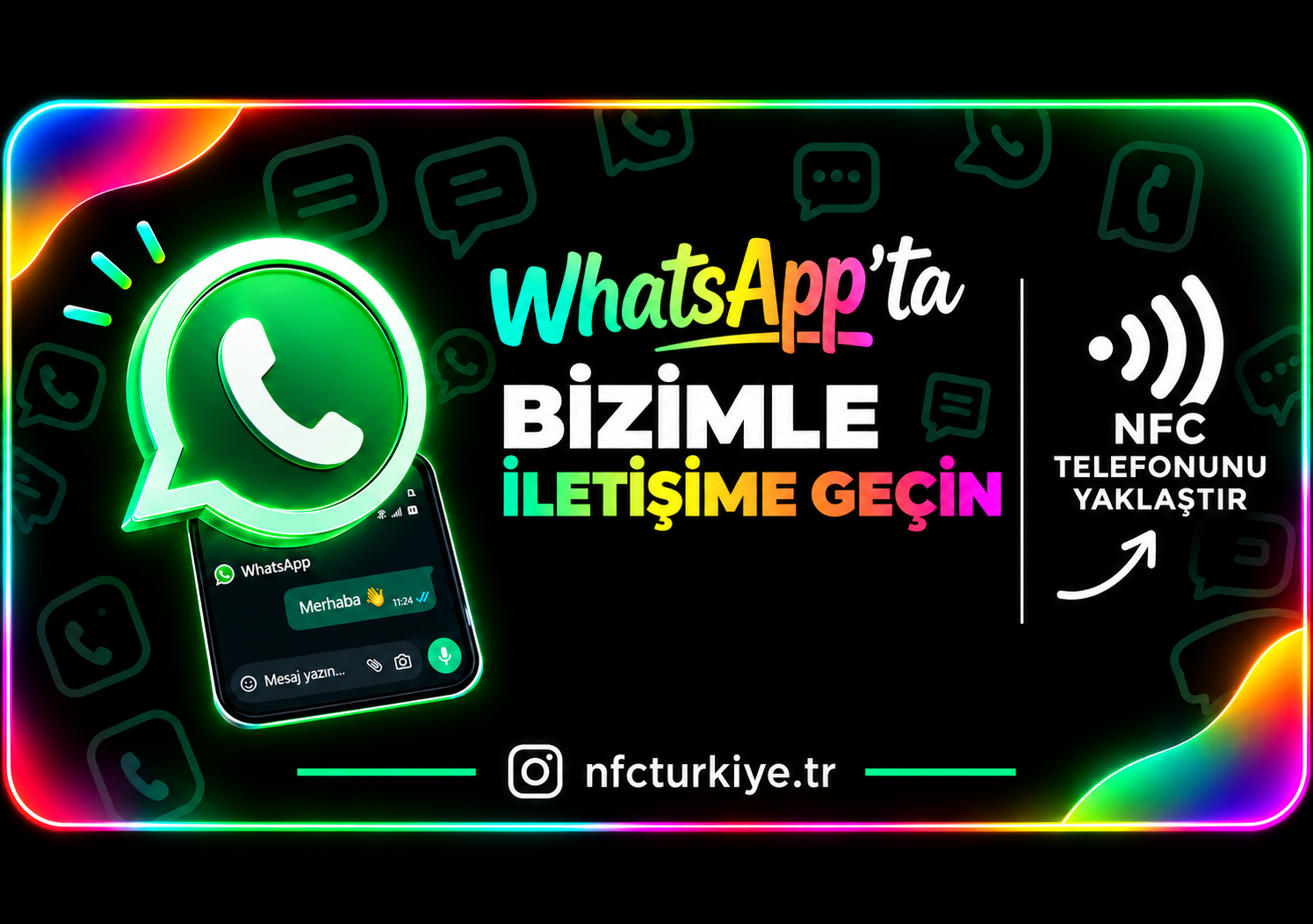 WhatsApp NFC Kartı ön yüzü